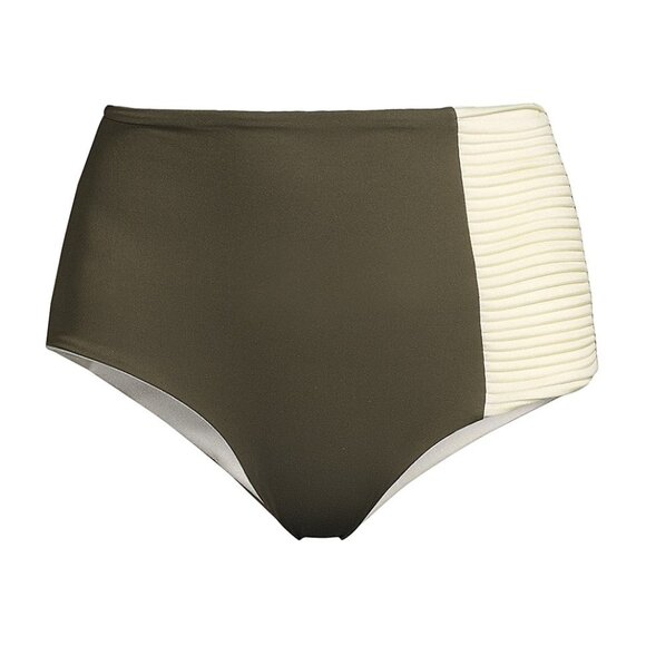 Juan De Dios Frida High Waist Bikini Bottom Size S Khaki Green - Picture 1 of 1